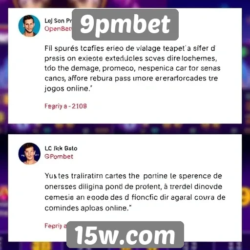 Usuários comentam sobre a experiência no 9pmbet